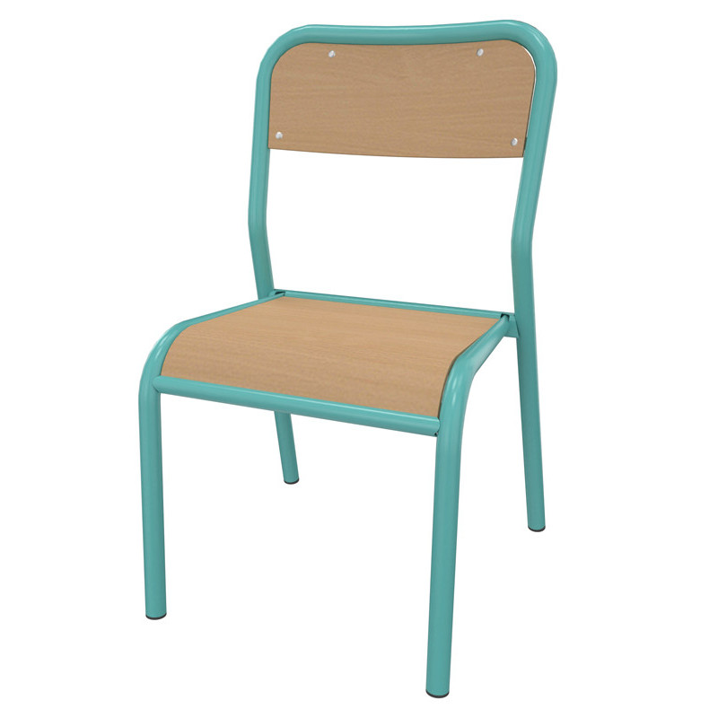 CHAISE 401 TAILLE 6 COLORIS HETRE/VERT D'EAU
